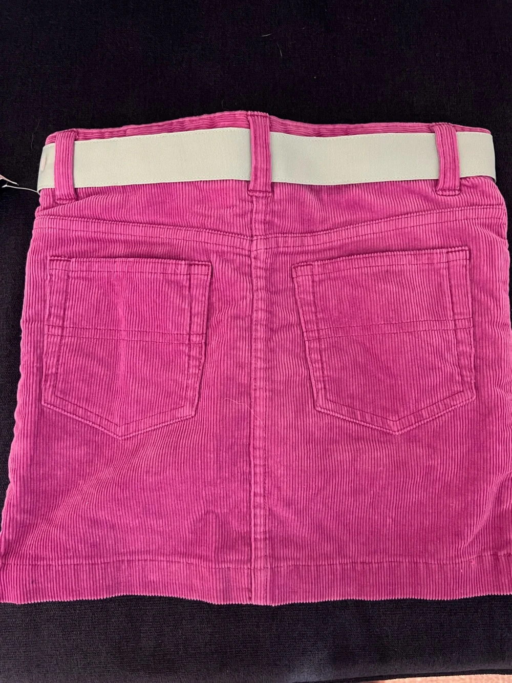 NWT Kids Ralph Lauren Pink Purple Corduroy Skirt with Light Teal Belt